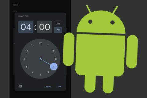 nové nastavování času Android ciferník manual