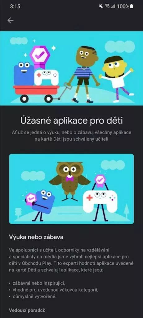 Obchod Play aplikace hry pro děti schváleno učitelem 2 popis 1