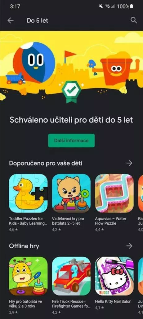 Obchod Play aplikace hry pro děti schváleno učitelem 8 do 6 let