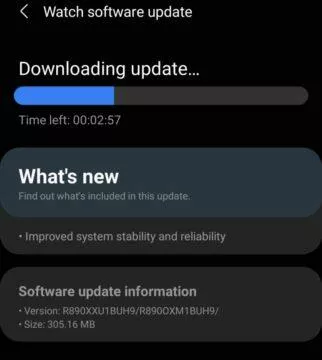 Samsung Galaxy Watch4 aktualizace