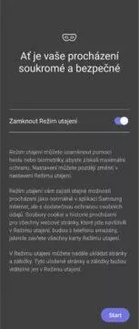 Samsung Internet 15 Režim utajení