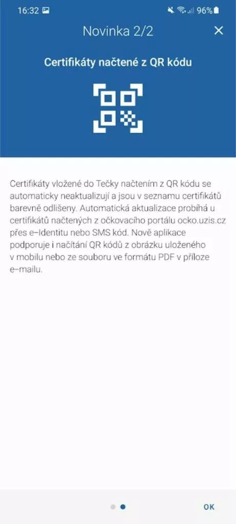 Tečka barvy aktualizace novinka 2