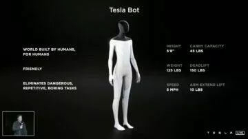 Tesla Bot Elon Musk robot asistent vlastnosti