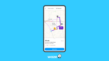 Waze closes the route before leaving the animation