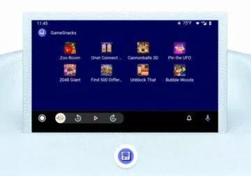 Android Auto hry GameSnacks nabídka