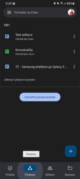 aplikace Google Disk Drive 5 tipů Prostory 1