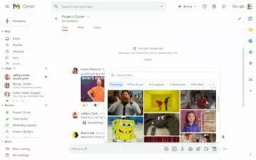 Google Chat Gify ukázka 2