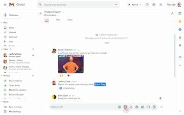 Google Chat Gify ukázka