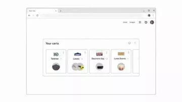 Google Chrome přehled košíků