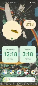 Google Hodiny Material You Android 12 widgety zelená