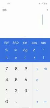 Google Kalkulačka Material You Android 12 design stará