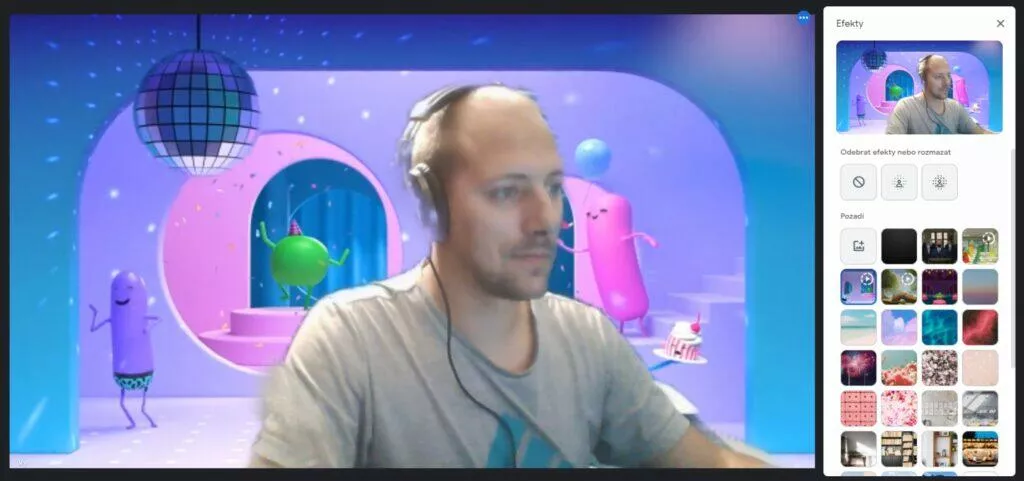 Google Meet videohovory animovaná pozadí 1