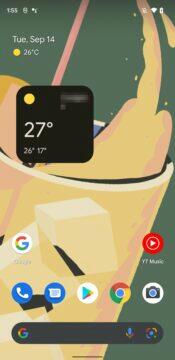 počasí google widget android 12