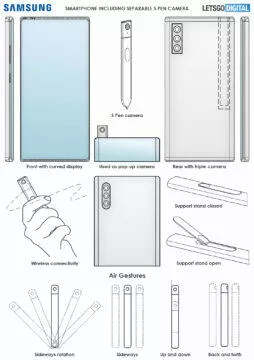 With Pen with camera drawing patent