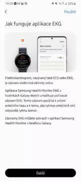 Samsung Health Monitor 7 EKG nápověda