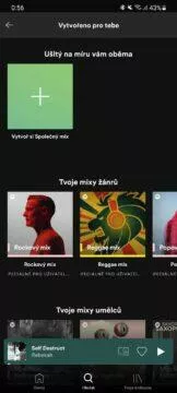 Spotify Společný mix playlist Blend 2 vytvoř