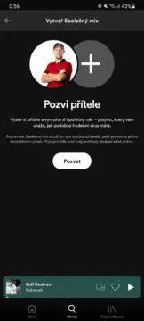 Spotify Společný mix playlist Blend 3 pozvi