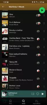 Spotify Společný mix playlist Blend 7 seznam