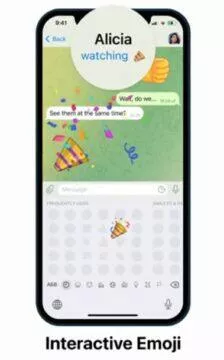 Telegram 8.0.1 aktualizace interaktivní emoji