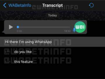 WhatsApp hlasové zprávy převod na text ukázka