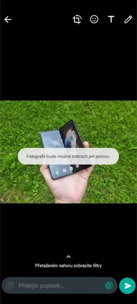 WhatsApp mizející fotky videa test odeslání