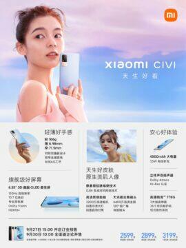 Xiaomi CIVI parametry cena přehled