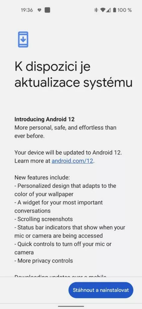 Android 12 Pixel