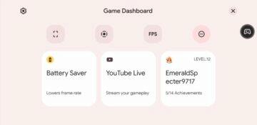 Android 12 prvni hry Game Mode dashboard baterie