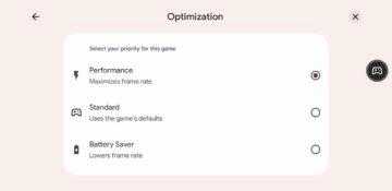 Android 12 prvni hry Game Mode optimization