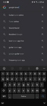 Google aplikace tuner ladička vyhledávání