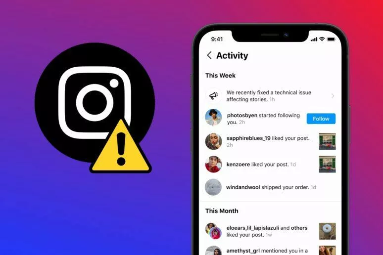 Instagram výpadky notifikace upozornění Instagram výpadky notifikace upozornění
