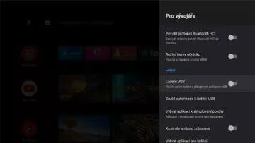 instalace Google TV do Android TV Chromecast ADB nastavení 4 povolit ladění USB