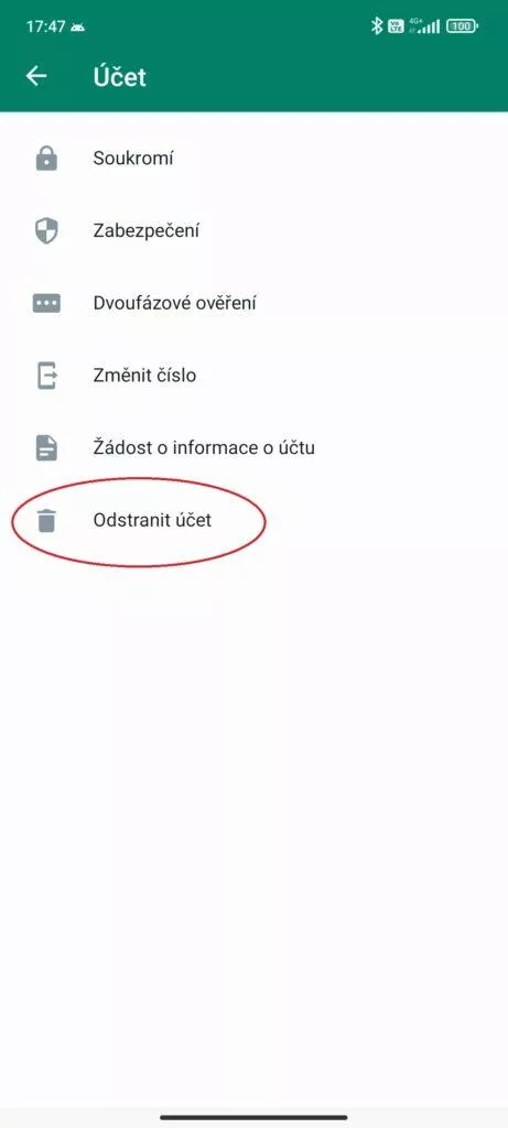 jak smazat whatsapp telefon