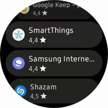 prohlížeč Samsung Internet Galaxy Watch4 1 Obchod Play