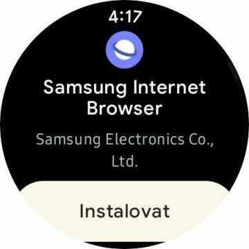 prohlížeč Samsung Internet Galaxy Watch4 2 Instalovat