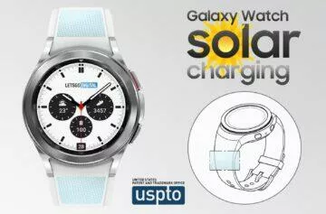 Samsung Galaxy Watch solární články v řemínku patent