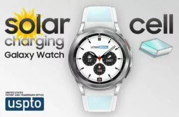 Samsung Galaxy Watch solární články v řemínku patent panel