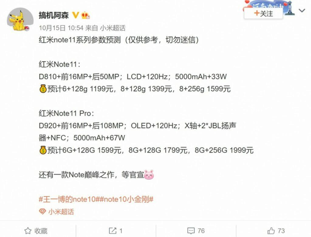 Xiaomi Redmi Note 11 predstaveni