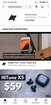 YouTube Android aplikace redesign spodní nabídka linka světlá nová