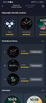 Zepp aplikace ciferníky obchod