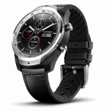 chytré hodinky dárek do 6000 Kč Mobvoi TicWatch Pro 2020 stříbrná bok