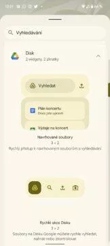 disk google nový widget