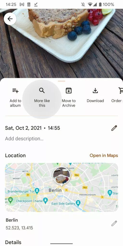 Fotky Google tlačítko More like this podobné ukázka
