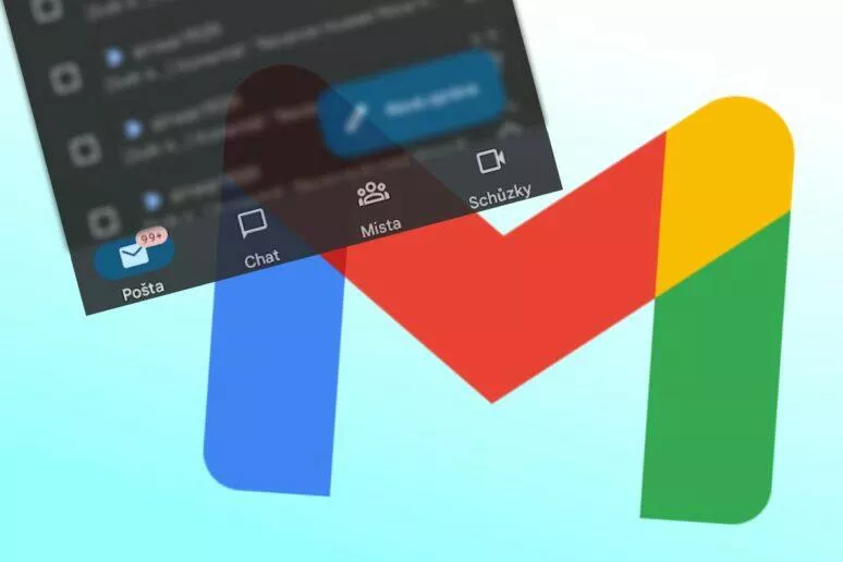 Gmail aplikace spodní panel novinky Gmail aplikace spodní panel novinky