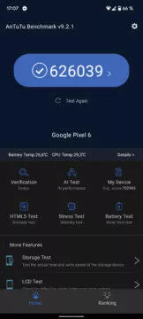 google pixel 6 antutu