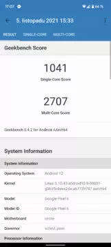 google pixel 6 benchmark