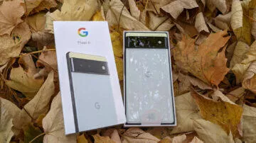 Google pixel 6 sorta seafoam krabička