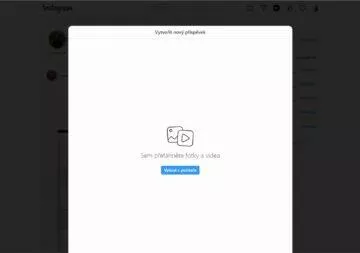 Instagram publikování web PC vybrat z počítače