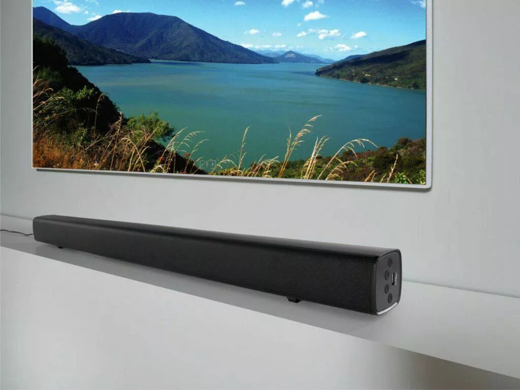 LIDL Silvercrest 2.1 stereo soundbar v akci televizor