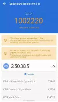 MediaTek Dimensity 2000 AnTuTu rekord screenshot MediaTek Dimensity 2000 AnTuTu rekord screenshot